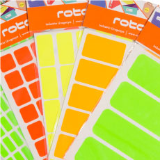 Etiquetas manuales flúo